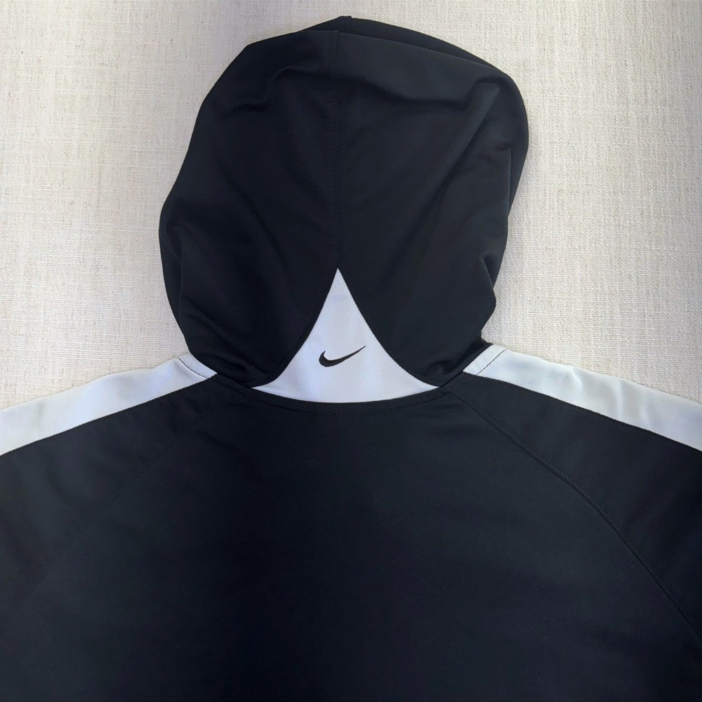 Nike Womens XL Full Zip Hooded Track Jacket Black White Stripe Athletic RN56323 - Picture 11 of 15